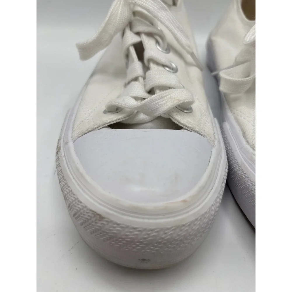 NOBO No Boundaries Men's White Canvas Low Top Sneakers Memory Foam Size 9